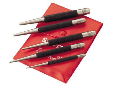 Starrett STRS117PC S117PC Centre Punch Set, 5 Piece