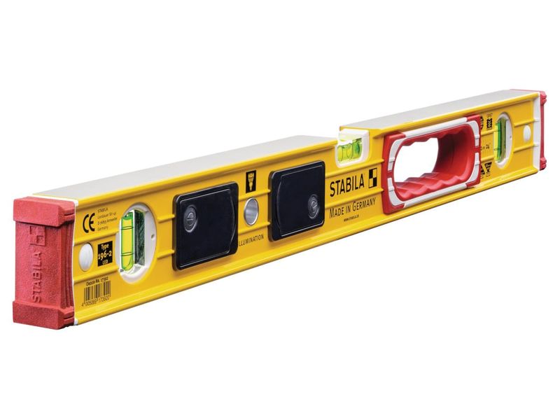 Stabila 17392 - 196-2 LED Illuminated Spirit Level 3 Vial 60cm