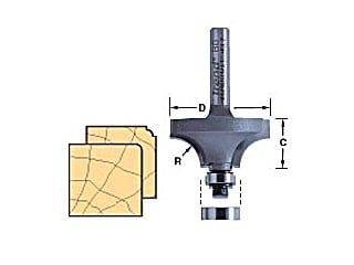 Trend TRE4611514TC 46/115 x 1/4 TCT Bearing Guided Ovolo &amp; Round Over 1.6mm Radius