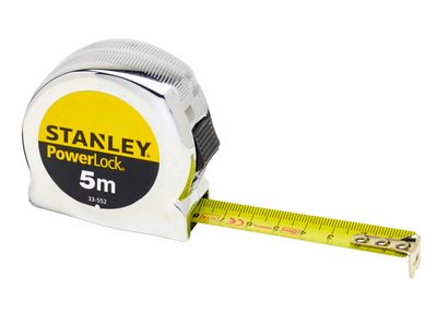 STANLEY STA033552 PowerLock Classic Pocket Tape 5m (Width 19mm) (Metric only)