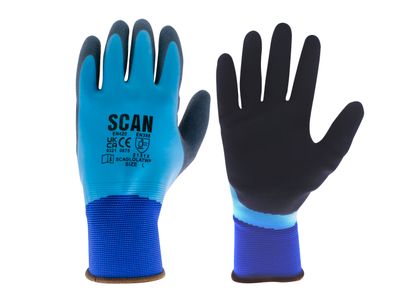 Scan SCAGLOLATWPX Waterproof Latex Gloves - XL (Size 10)