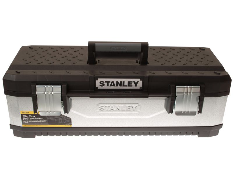 STANLEY STA195620 Galvanised Metal Toolbox 66cm (26in)