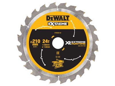 DEWALT DEWDT99565QZ XR FlexVolt Table Saw Blade 210 x 30mm x 24T