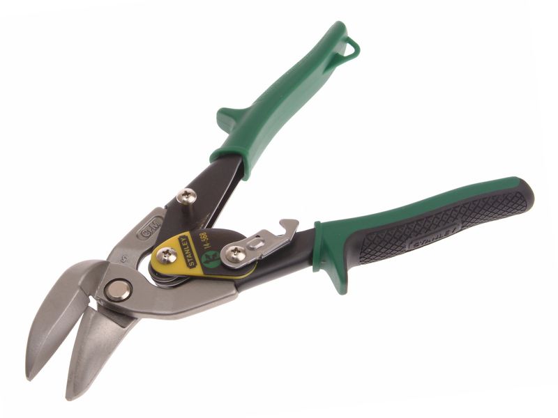 STANLEY STA214568 Green Offset Aviation Snips Right Cut 250mm (10in)