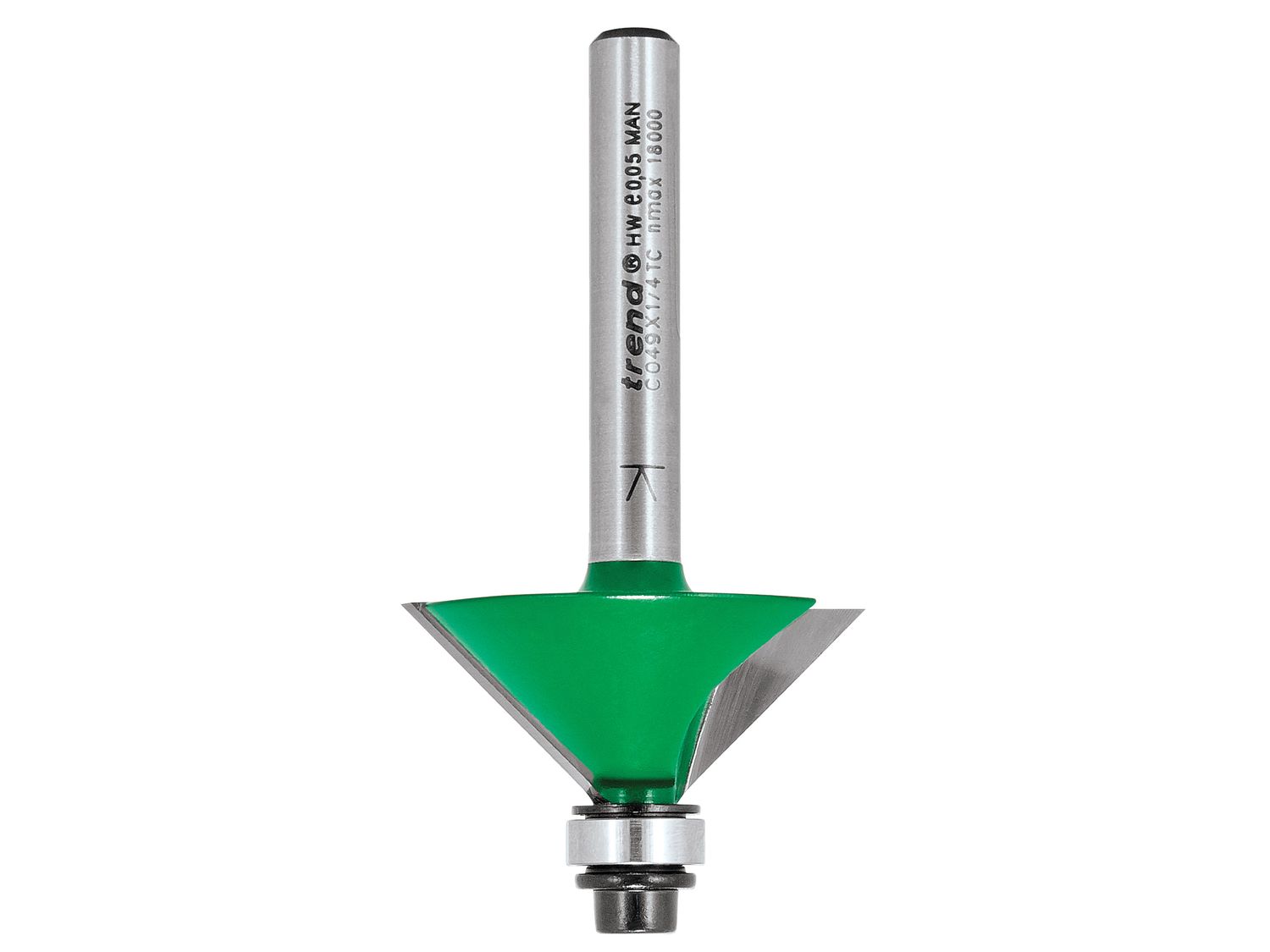 Trend TREC04914TC C049 x 1/4 TCT Bearing Guided Chamfer Cutter 45° 12.7 x 32mm