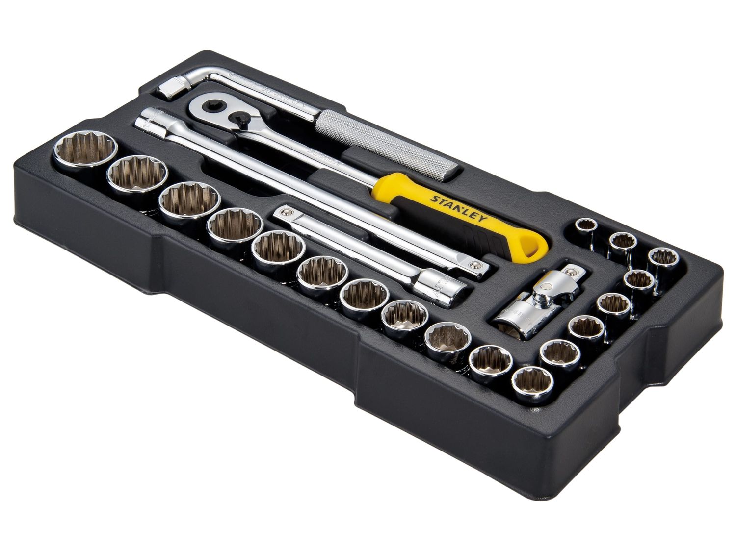 STANLEY STA174726 1/2in Drive 12 Point Metric Socket Module 23 Piece