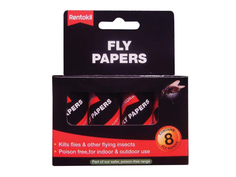 Rentokil RKLFF89 Fly Papers (Pack 8)