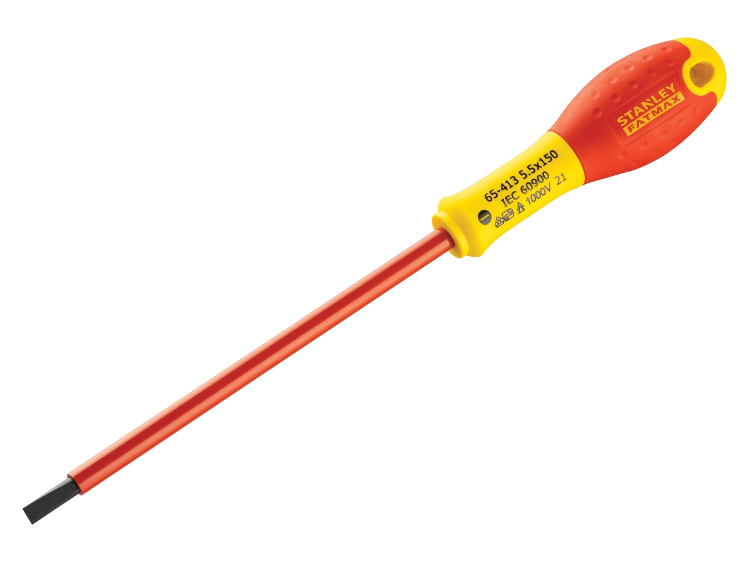 STANLEY STA065413 FatMax VDE Insulated Screwdriver Parallel Tip 5.5 x 150mm