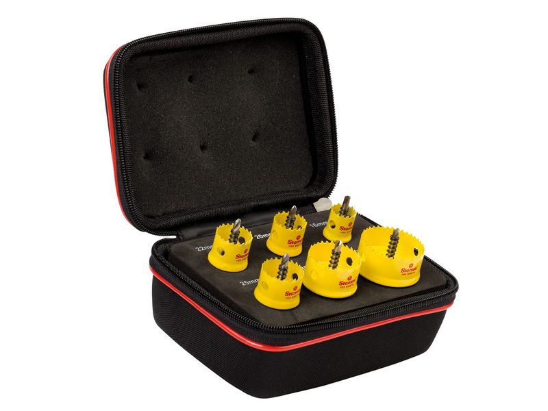 Starrett STRKCS06001 Cordless Smooth Cut Bi-Metal Holesaw Kit, 6 Piece