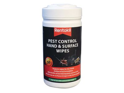 Rentokil RKLFPW44 Pest Control Hand &amp; Surface Wipes