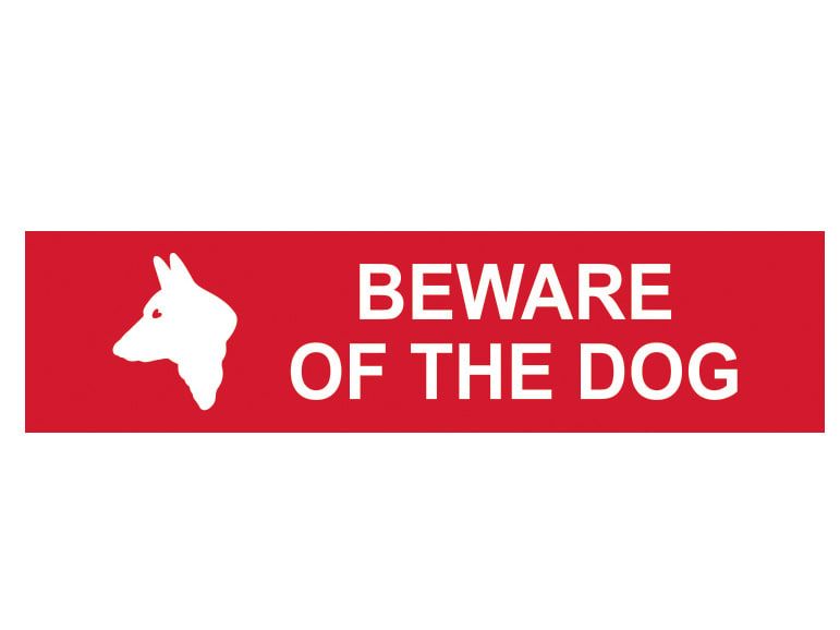 Scan SCA5251 Beware Of The Dog - PVC Sign 200 x 50mm