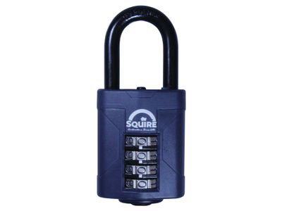Squire HSQCP5015 CP50/1.5 Combination Padlock 4-Wheel 50mm Long Shackle 38mm