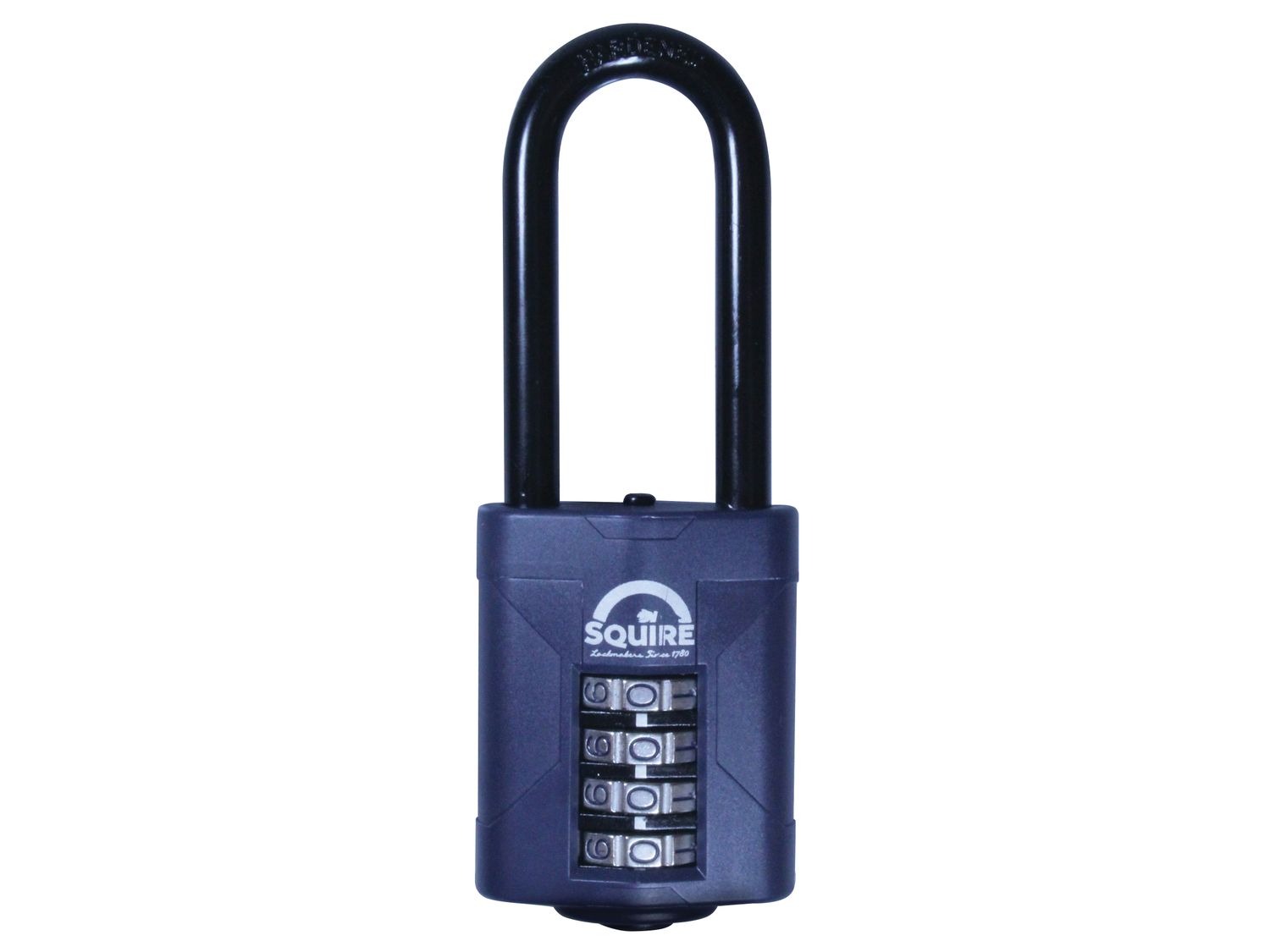 Squire HSQCP5025 CP50/2.5 Combination Padlock 4-Wheel 50mm Extra Long Shackle 63.5mm