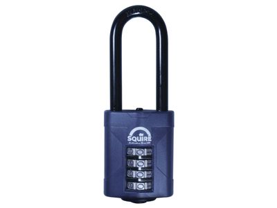 Squire HSQCP5025 CP50/2.5 Combination Padlock 4-Wheel 50mm Extra Long Shackle 63.5mm