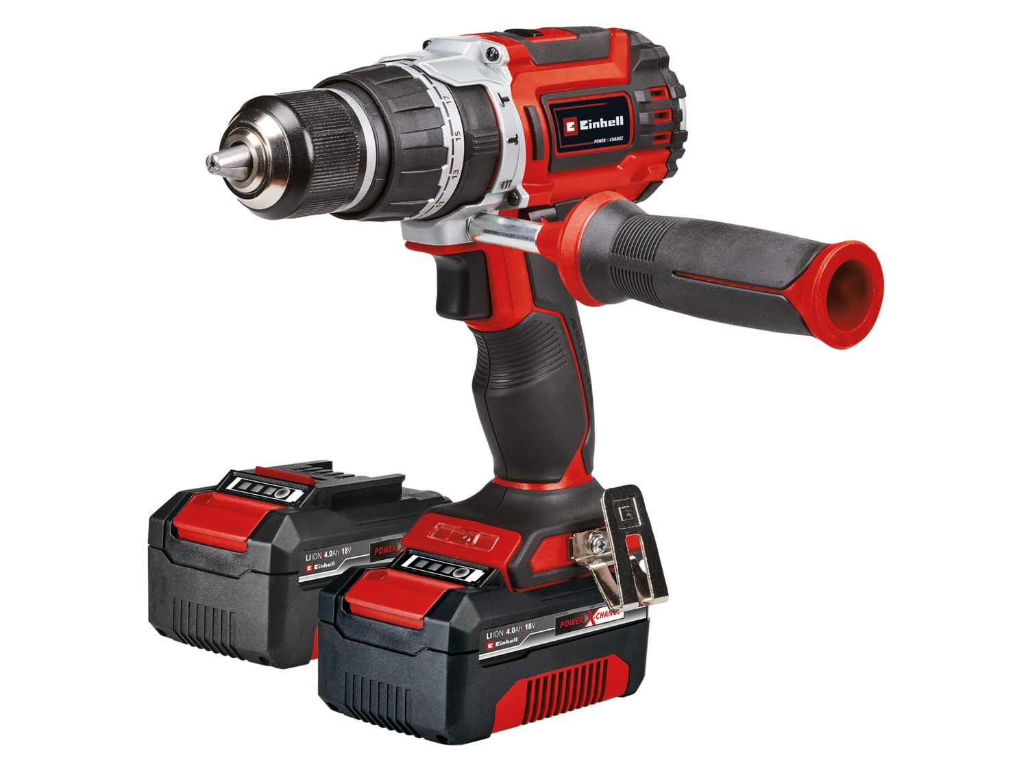 Einhell TP-CD 18/60 Li-i 18v Brushless Power X-Change Combi Drill Kit 2 x 4.0Ah Li-ion