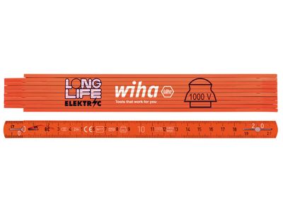 Wiha WHA42068 Longlife Electrician&#39;s Folding Ruler 2m