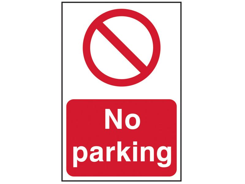 Scan SCA4051 No Parking - PVC Sign 400 x 600mm