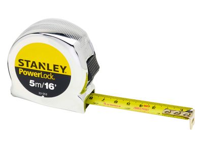 STANLEY STA033553 PowerLock Classic Pocket Tape 5m/16ft (Width 19mm)