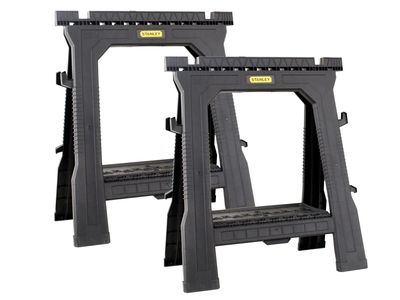 STANLEY STA170713 Folding Sawhorses (Twin Pack)