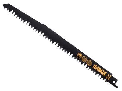 Dewalt DT2352 HCS Reciprocating Blade for Wood, Fast Cuts 240mm x 5/6.5 TPI Pack of 5