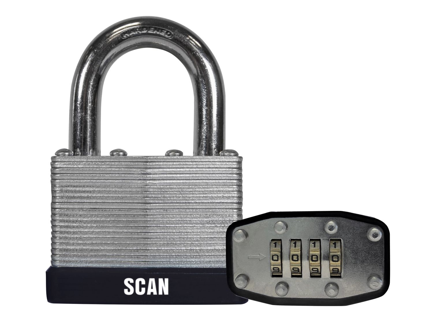 Scan SCAPLLAM50C Laminated Steel Combination Padlock 50mm