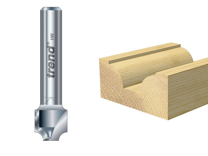 Trend TRE70114TC 7/01 x 1/4 TCT Ovolo &amp; Round Over 2.5mm Radius