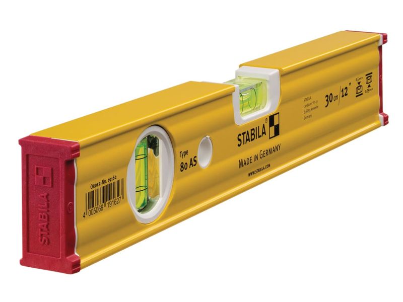 Stabila 19162 80 AS Spirit Level 2 Vial 30cm