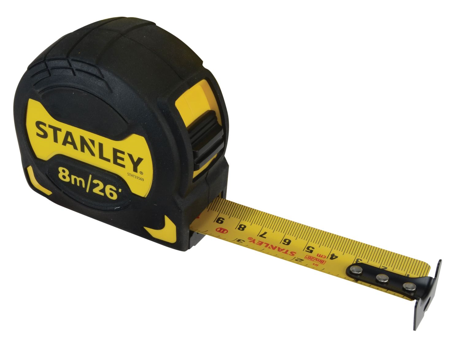 STANLEY STA033569 Grip Pocket Tape 8m/26ft (Width 28mm)