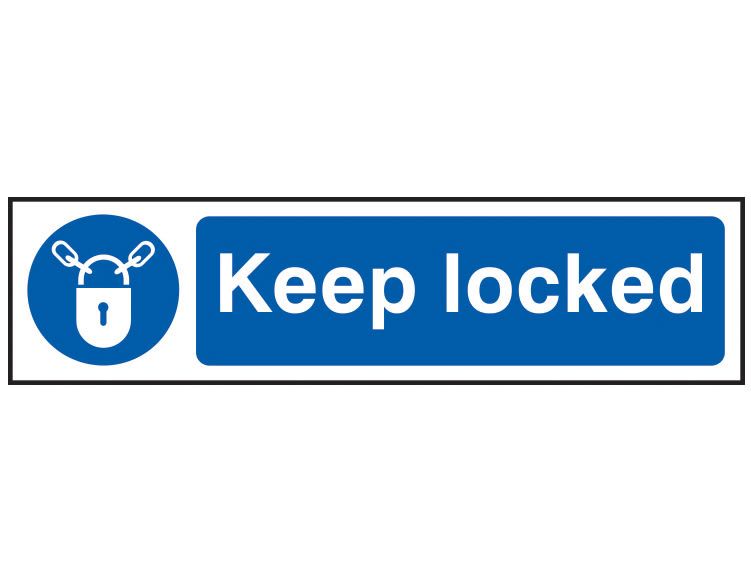 Scan SCA5011 Keep Locked - PVC Sign 200 x 50mm