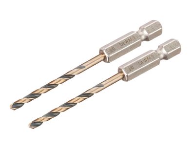 DEWALT DEWDT20602QZ BLACK&amp;GOLD Hex HSS-G Drill Bits (2) 3.0mm