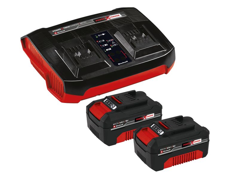 Einhell PX-STKIT42 Power X-Change 18v 2 x 4.0Ah Li-ion Batteries and Charger Starter Kit