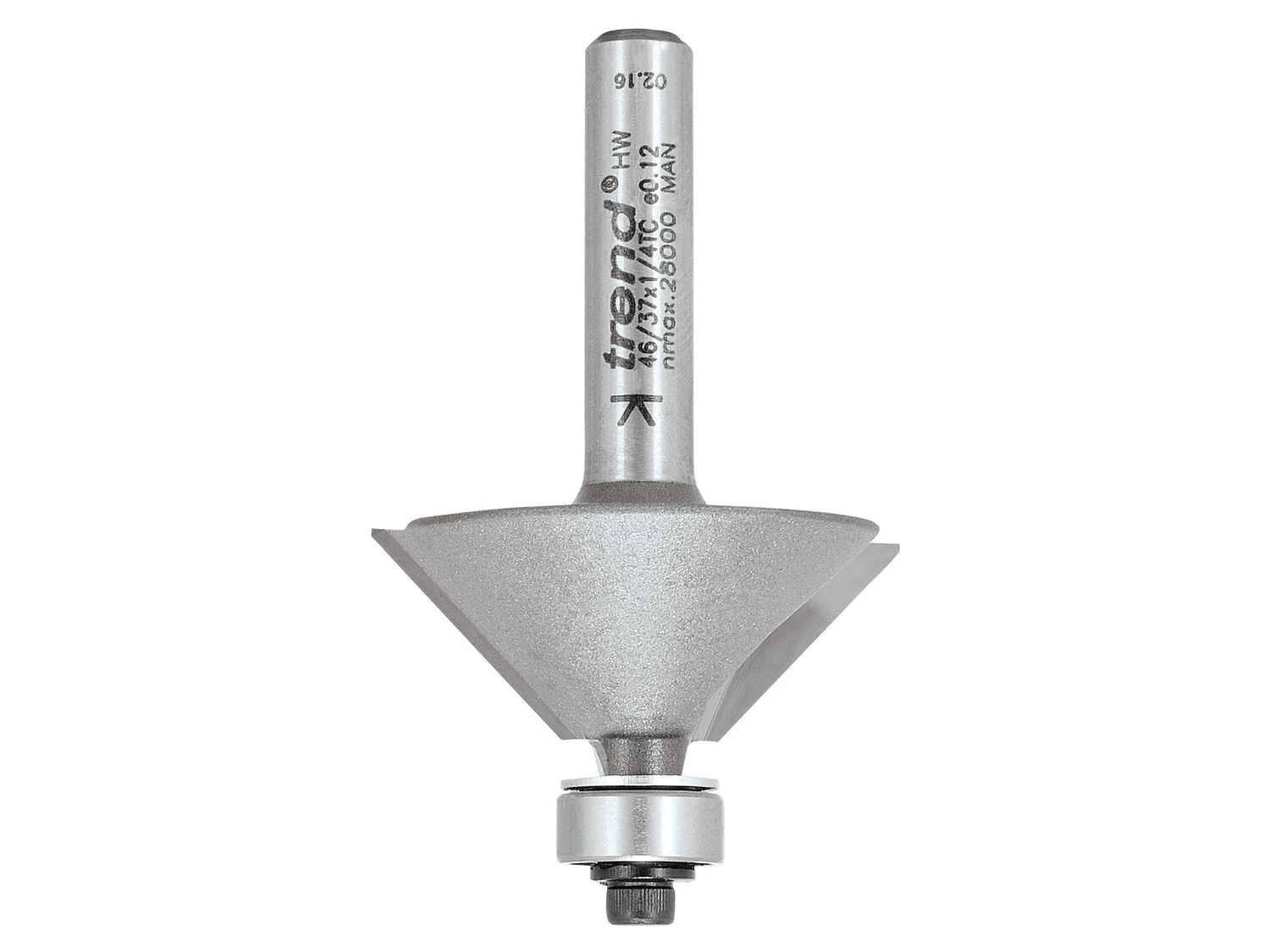 Trend TRE463714TC 46/37 x 1/4 TCT Bearing Guided Chamfer 45° 31.8 x 12mm
