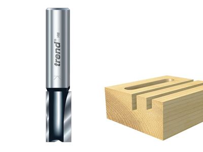 Trend TRETR1214TC TR12 x 1/4 TCT Two Flute Cutter Long Shank 12 x 19mm