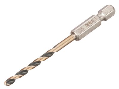 Dewalt DT20603 Black and Gold Hex HSS-G Drill Bit 3.5mm