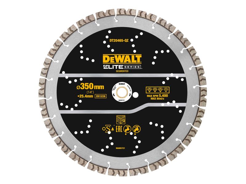 DEWALT DEWDT20465QZ ELITE SERIES™ Rebar Concrete Diamond Wheel 350 x 25.4mm