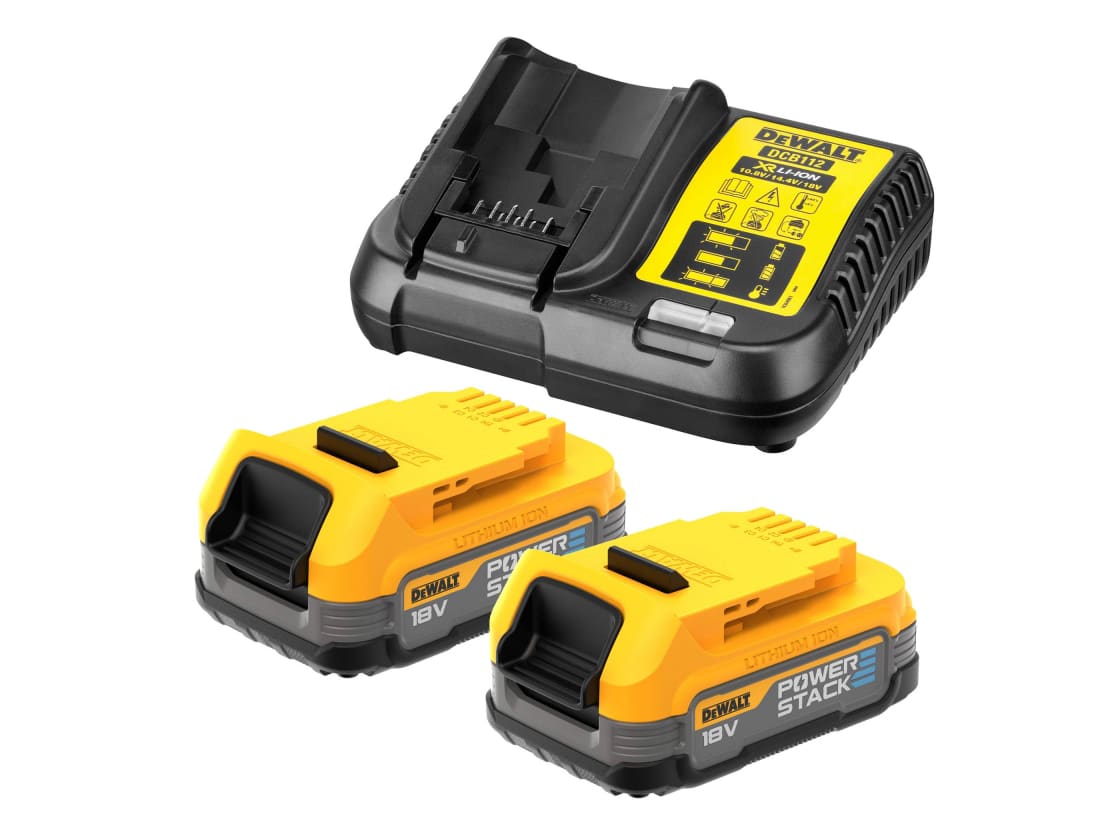 Dewalt DCB1102E2 XR POWERSTACK 18v Battery and Charger Starter Kit img