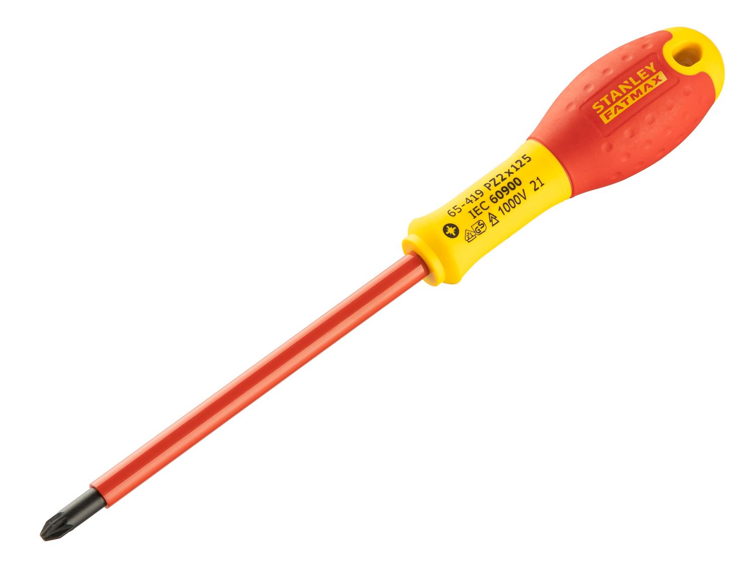 STANLEY STA065419 FatMax VDE Insulated Screwdriver Pozidriv Tip PZ2 x 125mm