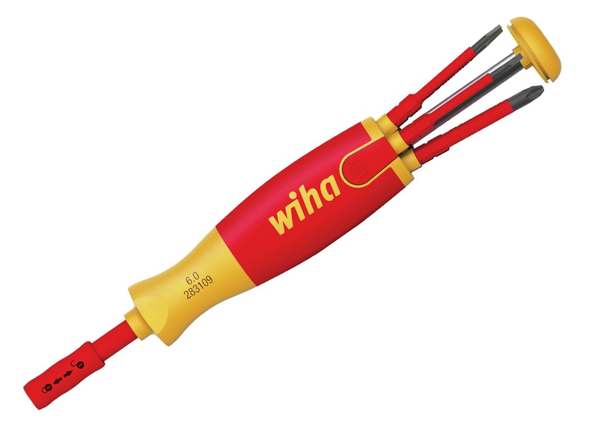 Wiha WHA38612 LiftUp electric Bit Magazine SL/PH Screwdriver Set, 6 Piece
