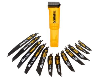 DEWALT DEWDT2441LQZ DT2441L 2X Life Reciprocating Saw Blade Set, 12 Piece