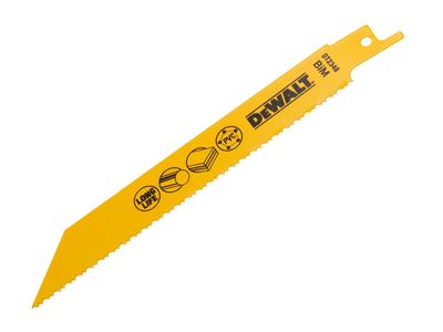DEWALT DEWDT2348QZ Bi-Metal Reciprocating Blade for Plastic &amp; Pipes 152mm( Pack 5)