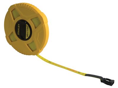STANLEY STA034262 Closed Case Fibreglass Long Tape 30m/100ft (Width 13mm)