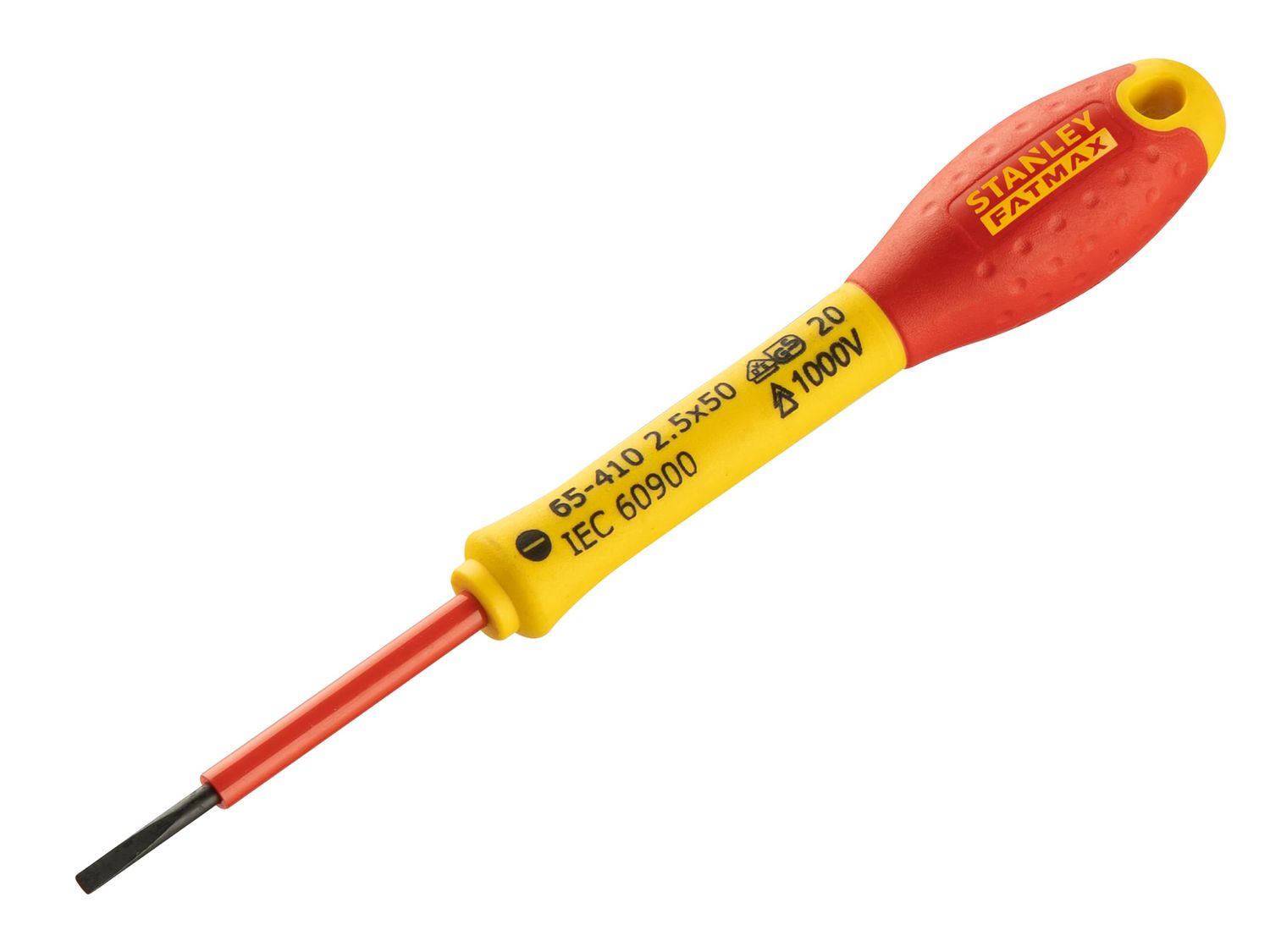 STANLEY STA065410 FatMax VDE Insulated Screwdriver Parallel Tip 2.5 x 50mm
