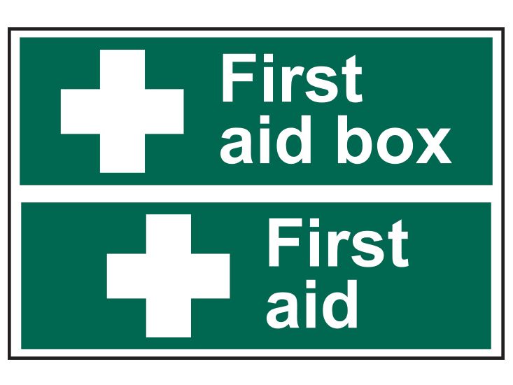 Scan SCA1553 First Aid Box / First Aid - PVC Signs 300 x 100mm