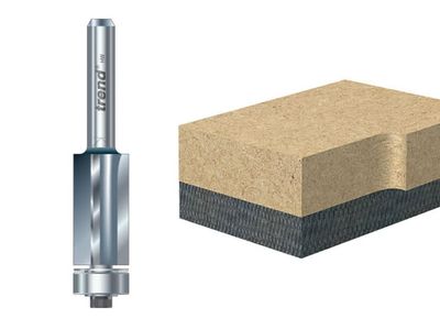 Trend TRE468014TC 46/80 x 1/4 TCT 90° Bearing Guided Triple Flute Cutter 12.7 x 25.4mm