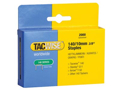 Tacwise TAC0347 140 Heavy-Duty Staples 10mm (Type T50  G) (Pack 2000)