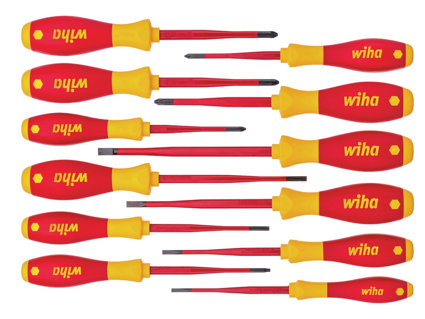 Wiha WHA41003 SoftFinish electric slimFix Screwdriver Set, 12 Piece