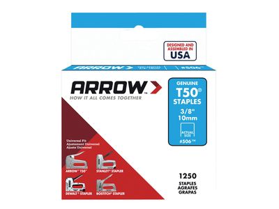 Arrow ARRT5038S T50 Staples 10mm (3/8in) (Box 1250)