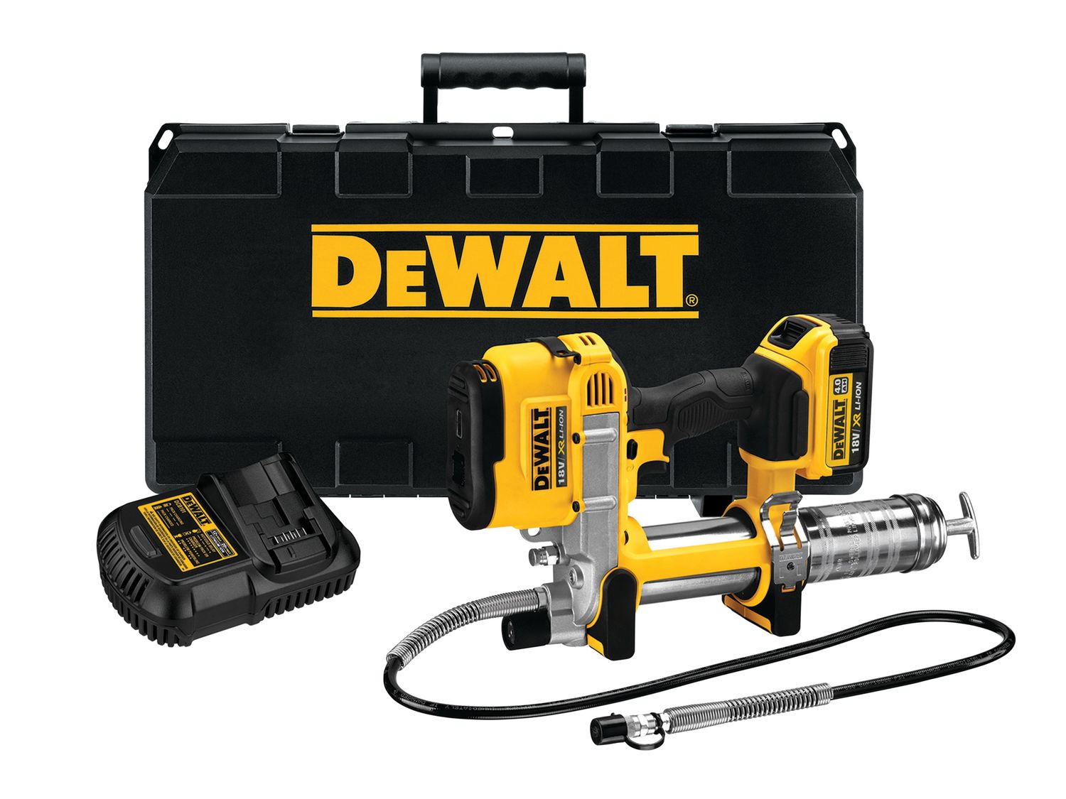 Dewalt DCGG571M1 Cordless XR Grease Gun 18V 1 x 4.0Ah Li-ion