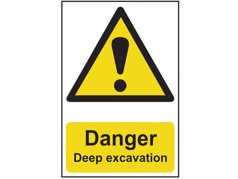 Scan SCA4103 Danger Deep Excavation - PVC Sign 400 x 600mm