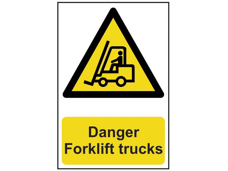 Scan SCA0954 Danger Forklift Trucks - PVC Sign 200 x 300mm